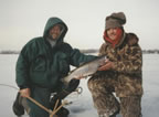 Ice fishing in the Adirondacks of Upstate New York.